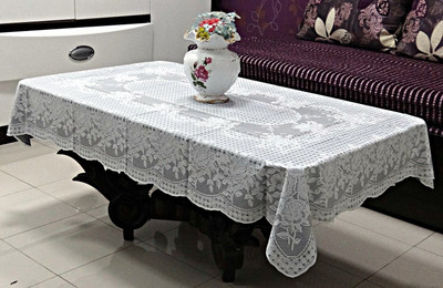 

Katwa Clasic Floral 2 Seater Table Cover(Grey, PVC)