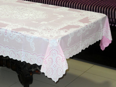 

Katwa Clasic Floral 2 Seater Table Cover(Pink, PVC)