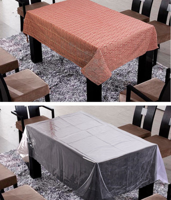 

Freely Striped 4 Seater Table Cover(Red, Cotton)