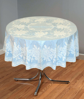 

Katwa Clasic Floral 4 Seater Table Cover(Blue, PVC)