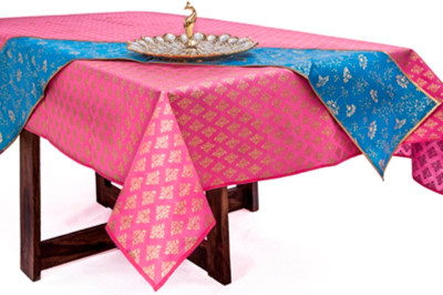 

Cannigo Printed 6 Seater Table Cover(Pink, PVC)