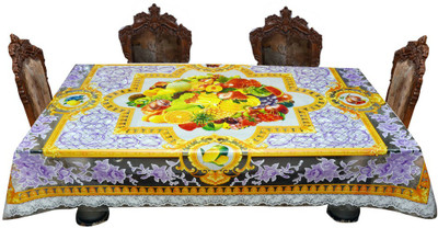 

The Trendy Printed 6 Seater Table Cover(Multicolor, PVC)
