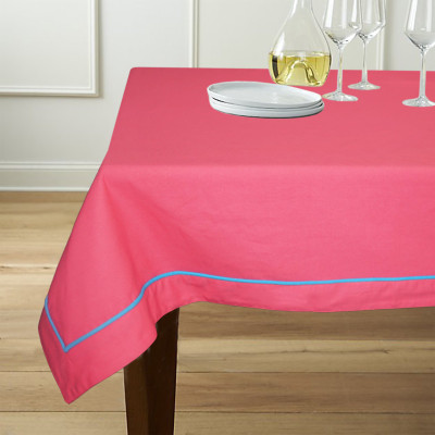 

Lushomes Solid 6 Seater Table Cover(Pink, Cotton)