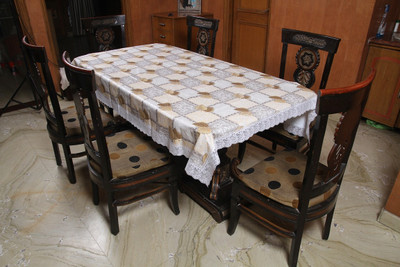 

Freely Printed 4 Seater Table Cover(Multicolor, PVC)