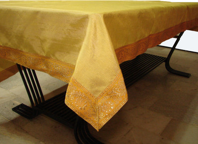

HOME SHINE Solid 4 Seater Table Cover(Yellow, Polyester)