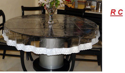 

Ridhima Creations Solid 4 Seater Table Cover(White, PVC)