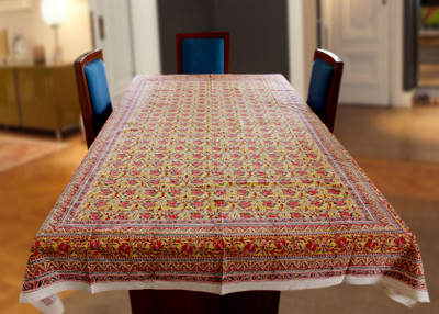 

Coco Bee Floral 6 Seater Table Cover(Multicolor, Cotton)