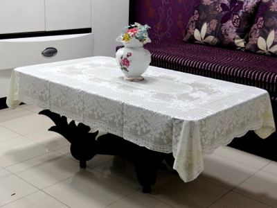 

Katwa Clasic Floral 2 Seater Table Cover(Yellow, PVC)