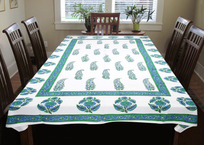 

Coco Bee Floral 6 Seater Table Cover(Multicolor, Cotton)