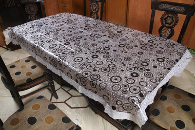

Freely Geometric 6 Seater Table Cover(Black color, PVC)
