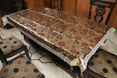 

Freely Printed 4 Seater Table Cover(Multicolor, PVC)
