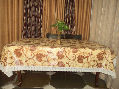 

Amita Home Furnishing Floral 6 Seater Table Cover(Multicolor, Plastic)