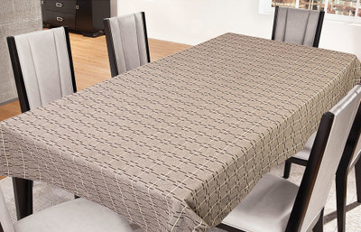 

Freely Striped 6 Seater Table Cover(Brown, Cotton)