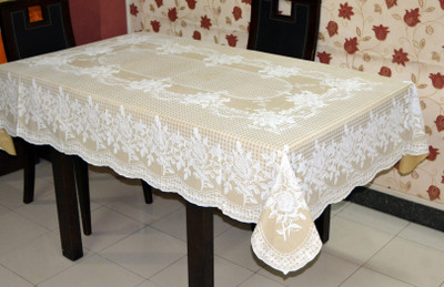 

Katwa Clasic Floral 6 Seater Table Cover(Beige, PVC)