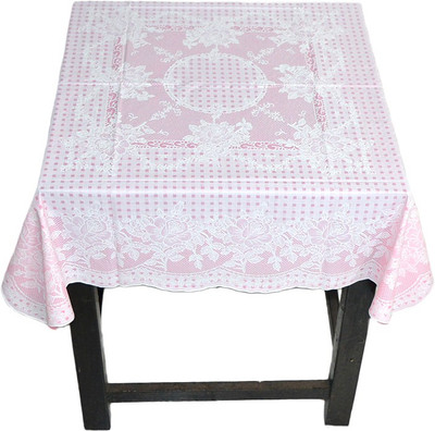 

Katwa Clasic Floral 2 Seater Table Cover(Pink, PVC)