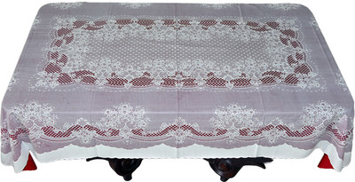 

Katwa Clasic Floral 2 Seater Table Cover(White, PVC)