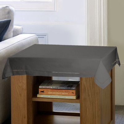 

Lushomes Solid 2 Seater Table Cover(Grey, Cotton)