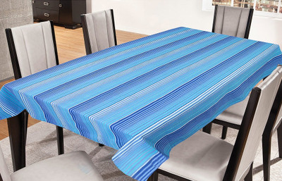 

Freely Striped 4 Seater Table Cover(Blue, Cotton)