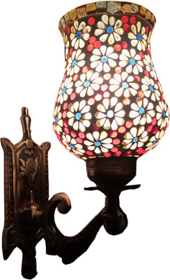 Weldecor Antiua Brasso Floral Stars Night Lamp(30 cm, Multocolor)