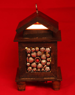 

JaipurCrafts Silver Flower Studded Night Lamp(10.16 cm, Multicolor)