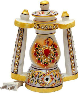 

KSC International fantastico Marble lantern Table Lamp(25 cm, White)