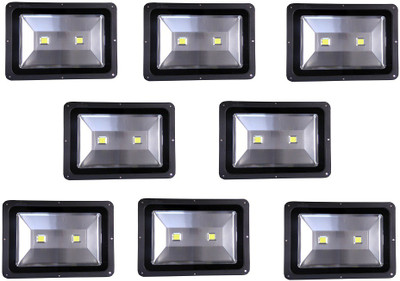 

EPSORI 100 Watt Square Water Proof White Anox Led Flood Light set of 8 Night Lamp(18 cm, Black)