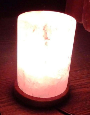 

MTS Himalayan Rock Salt Cylinder Night Lamp(15 cm, Orange)