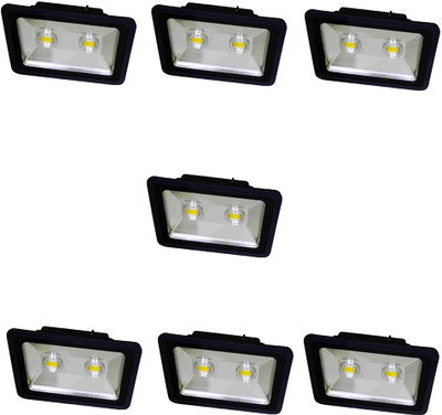 

EPSORI 100 Watt White Waterproof Bloom LED Flood Light - Set Of 7 Night Lamp(18 cm, Black)