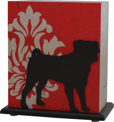 

Shady Ideas Pug Pal LED Table Lamp(Beige, Black, Red)
