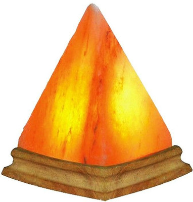 

MTS Himalayan Rock salt Pyramid Table Lamp(15 cm, Orange)
