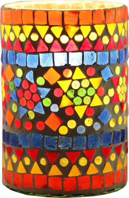 

Brahmz Mossiac HandCrafted Table Lamp(6 inch, Multicolor)