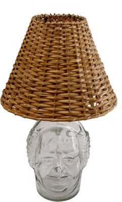 

Aadhya Creations Monk Face Table Lamp(37 cm, Brown, White)