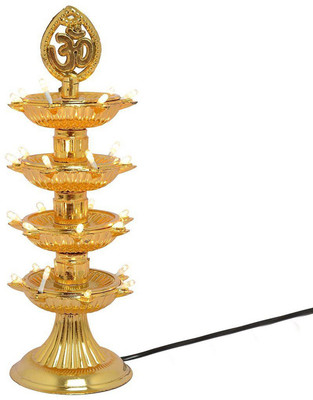

Aashi 4 Layer LED Deepak Table Lamp(25 cm, Gold)