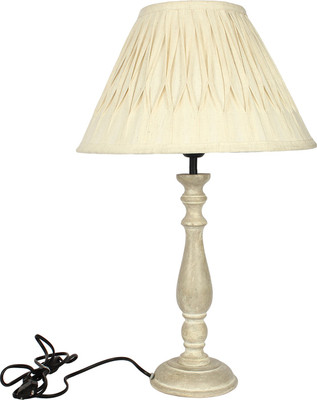

The Decor Mart Wood Table Lamp(33.02 cm, Antique Finish)