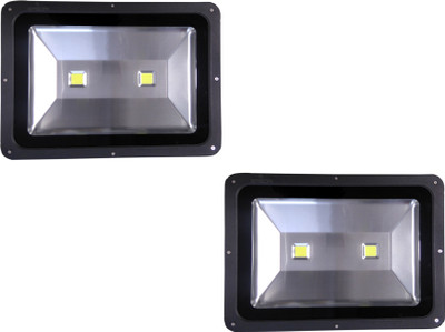 

EPSORI 100 Watt Square Water Proof White Anox Led Flood Light set of 2 Night Lamp(18 cm, Black)