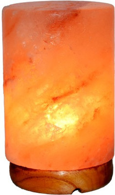 

Fortunate Thing Himalayan Rock Salt Cylinder Table Lamp(18 cm, Pink, Orange)