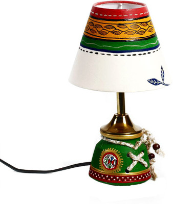 50% OFF on Aapno Rajasthan Green Terracotta Base Hand Painted Motifs And Cord Accents Table Lamp(8.4 inch, Cream, Green) 50% OFF on Aapno Rajasthan Green Terracotta Base Hand Painted Motifs And Cord Accents Table Lamp(8.4 inch, Cream, Green)