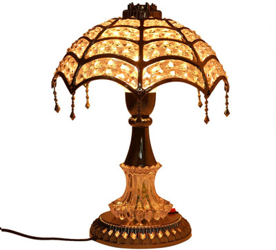 

Udee Elegant Decorative White and Silver Table Lamp(30 cm, Silver)