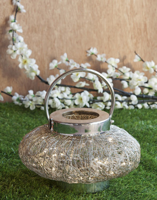 

Orange Tree Marky wire Silver Table Lamp(30 cm, Silver)