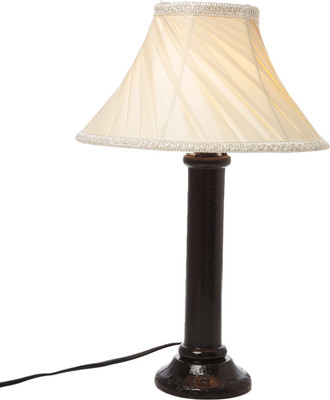 

STYLE HOME Wooden Base Table Lamp(42 cm, Brown)