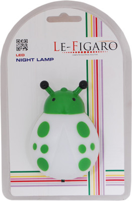 

Le Figaro Green Bee Night Lamp(7 cm, White And Green)