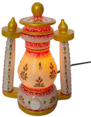 KSC International Good looking Marble lantern Table Lamp(25 cm, White)