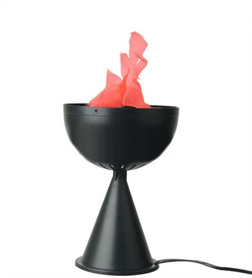 Gooddeals Fire Bowl Flame Effect Stand Night Lamp(27 cm, Black)