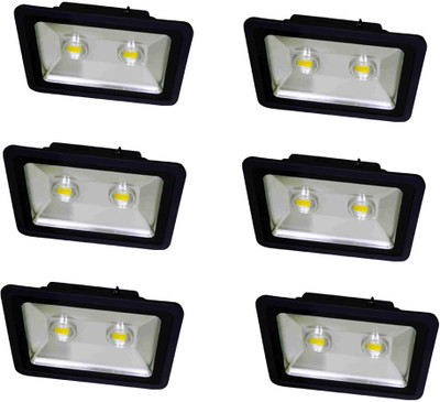 

EPSORI 100 Watt White Waterproof Bloom LED Flood Light - Set Of 6 Night Lamp(18 cm, Black)
