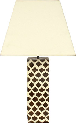 

The Decor Mart Resin Table Lamp(60.96 cm, Brown & White)