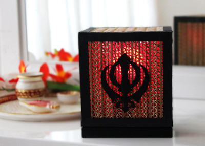 

Sylvn Studio Sikh Khanda Table Lamp(14 cm, Brown, Black)