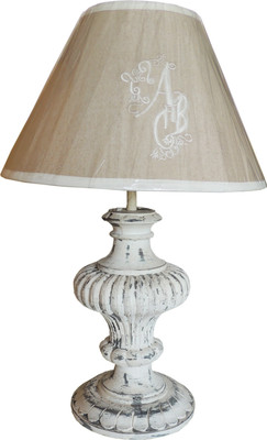 

The Decor Mart Wood White Table Lamp(29 cm, Multicolor)