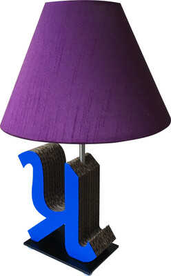 

Sylvn studio Peaceful PRA letter Blue purple Table Lamp(40.64 cm, Brown)