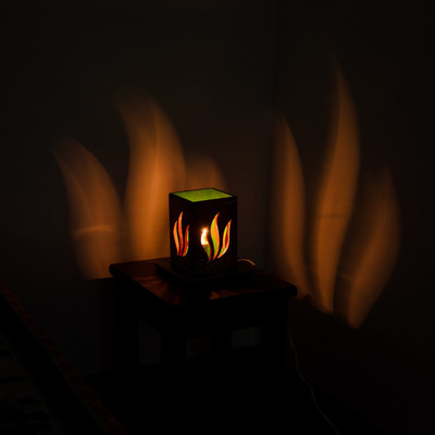 

eCraftIndia Carved Decorative Table Lamp(15.2 cm, Multicolor)
