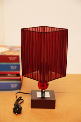 

JaipurCrafts Decorative Stylish Table Lamp(30 cm, Red, Silver)
